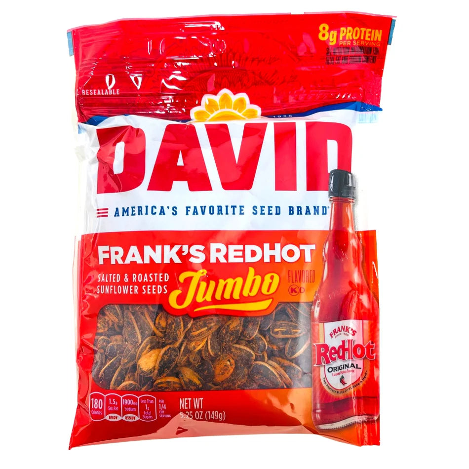 David’s Jumbo Sunflower Seeds Frank’s Red Hot