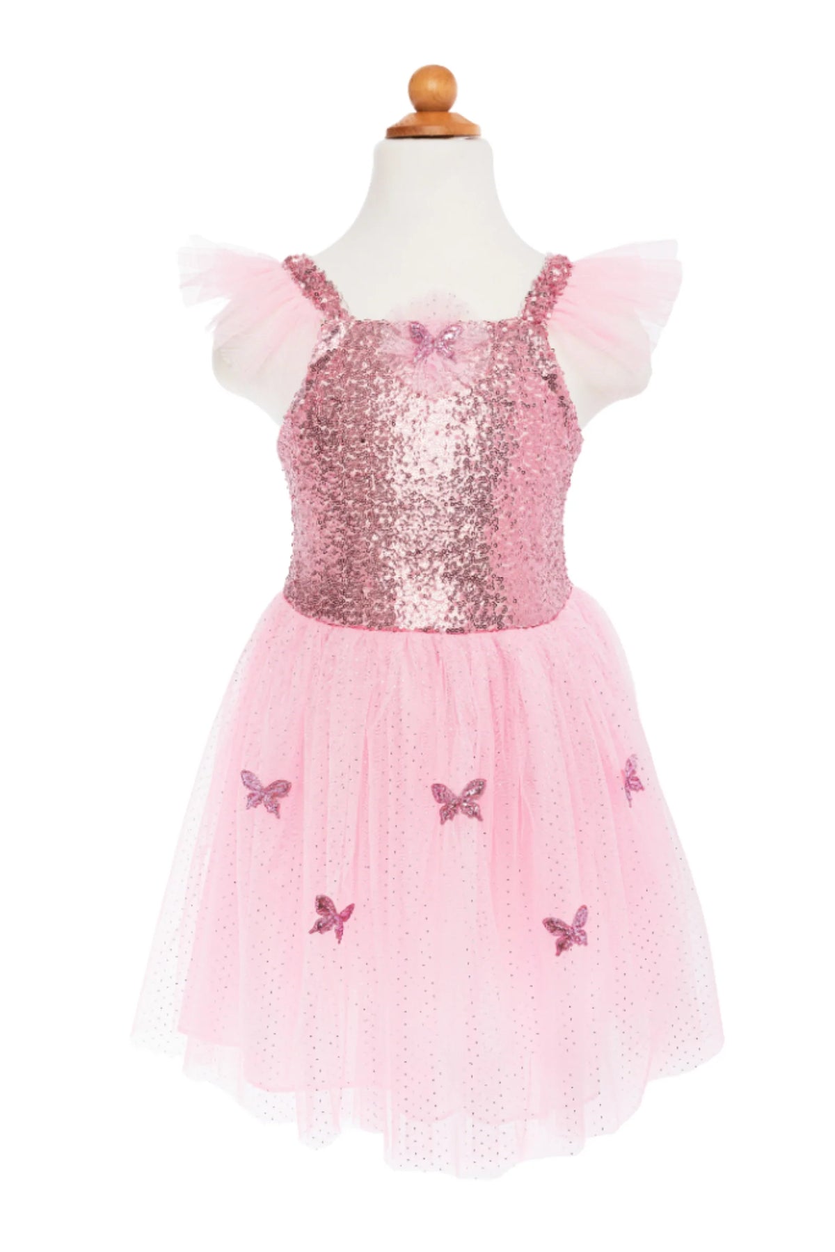 Pink Sequins Butterfly Dress & Wings Size 5-7