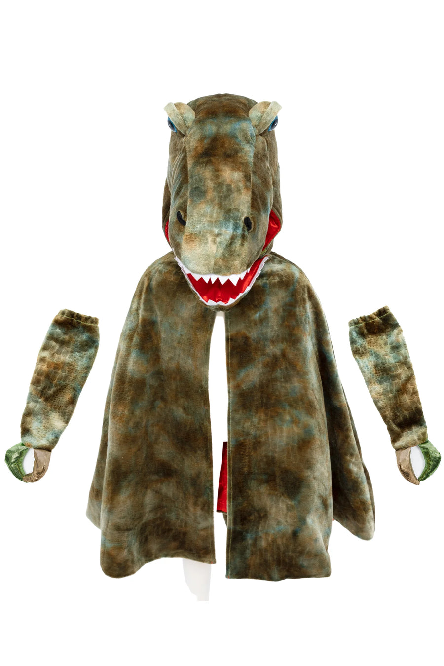 Grandasaurus T-Rex Cape With Claws, Green, Size 7-8