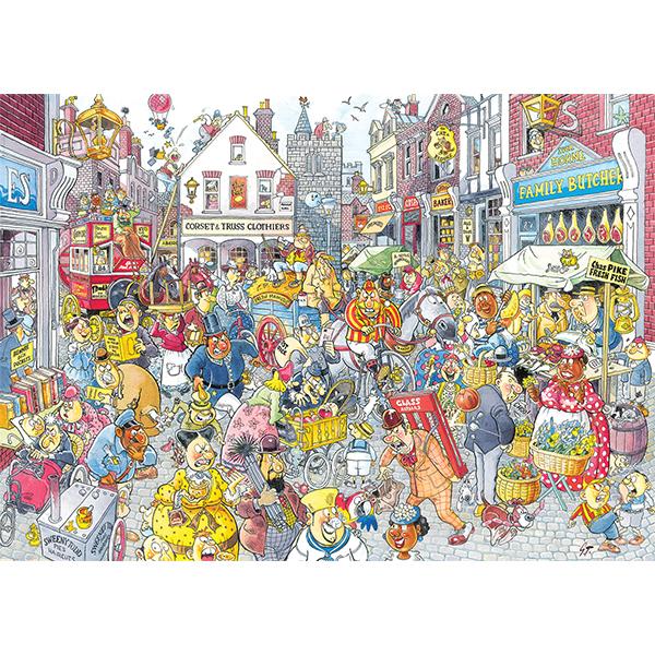 1000 pcs, Wasgij Destiny Retro #10, High Street Hassle!