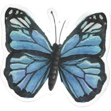 StickerYou - Blue Monarch Butterfly