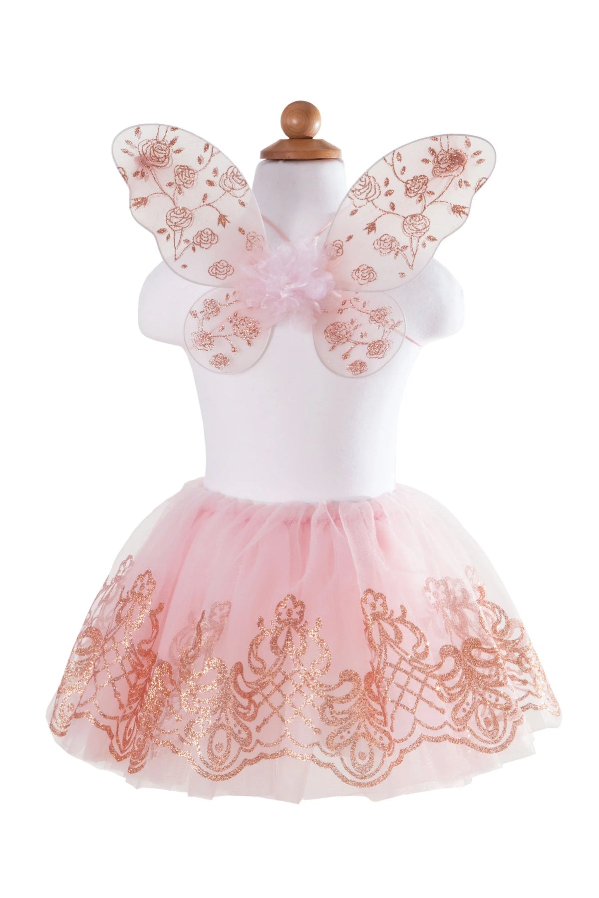 Rose Gold Tutu & Wings Set, Size 4-7