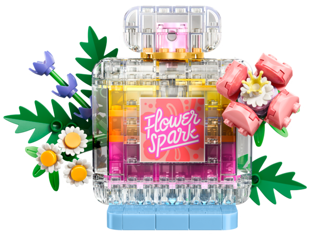 Floral Decor Perfume Bottle