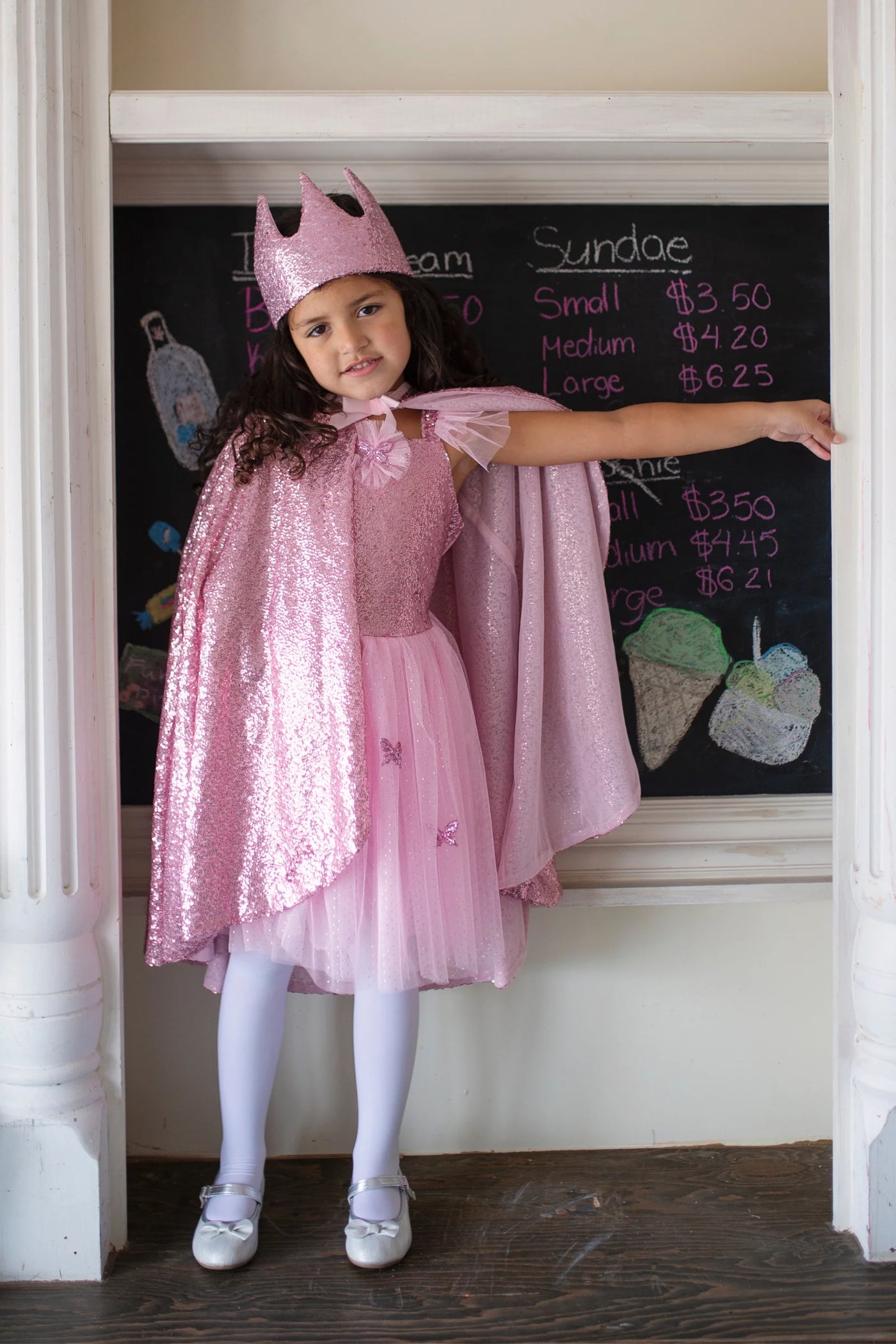 Pink Sequins Butterfly Dress & Wings Size 5-7
