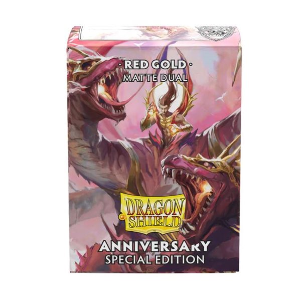 Sleeves: Dragon Shield: Special Edition: Matte DUAL: Pomegranate / Gold (100)