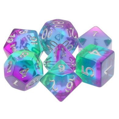 Blue Aurora RPG Dice Set