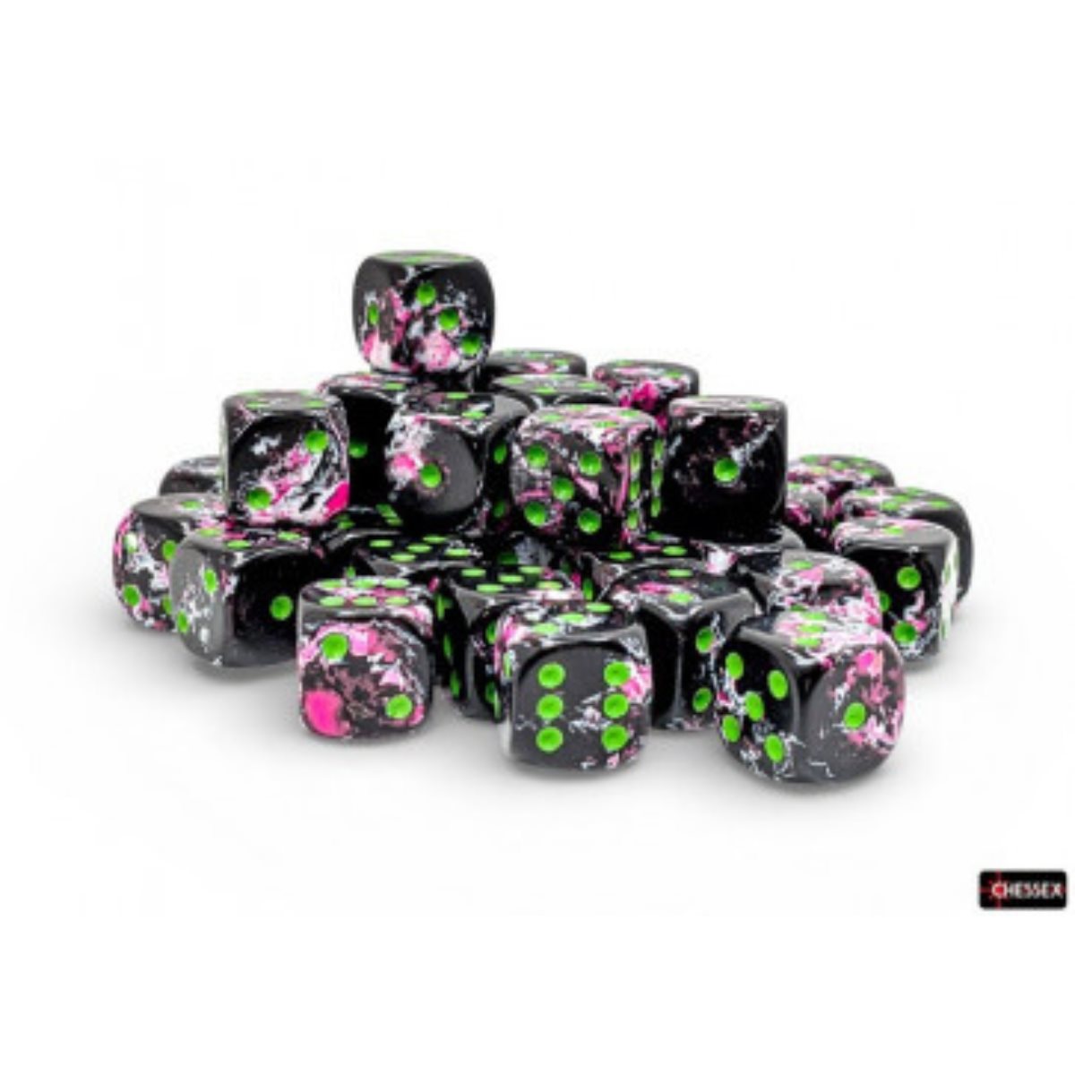 Dice: 12x D6: 12mm: Brush Dice: Paintball