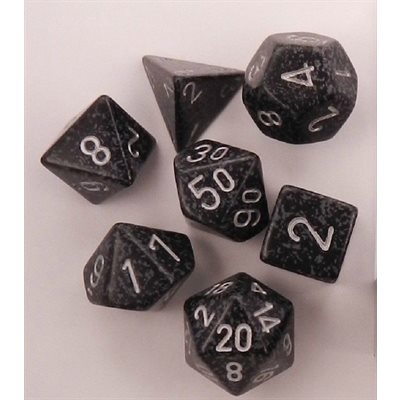 Dice: 7 pc: Speckled: Ninja