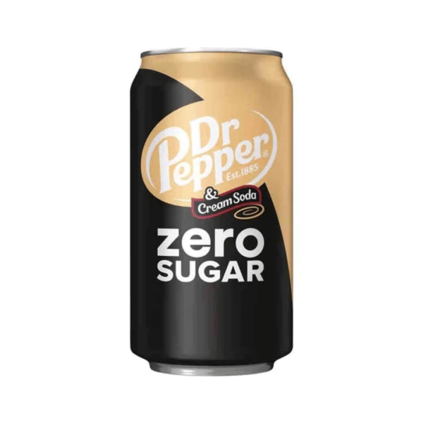 Dr. Pepper  & Cream Soda Zero Sugar 355ml can