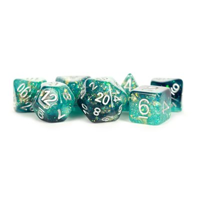 Dice: 7 pc: 16 mm: Resin: Eternal Teal/Black