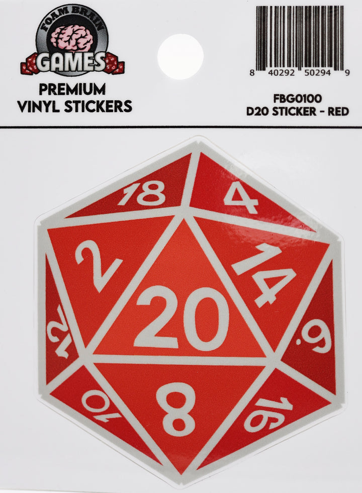 D20 Sticker Red
