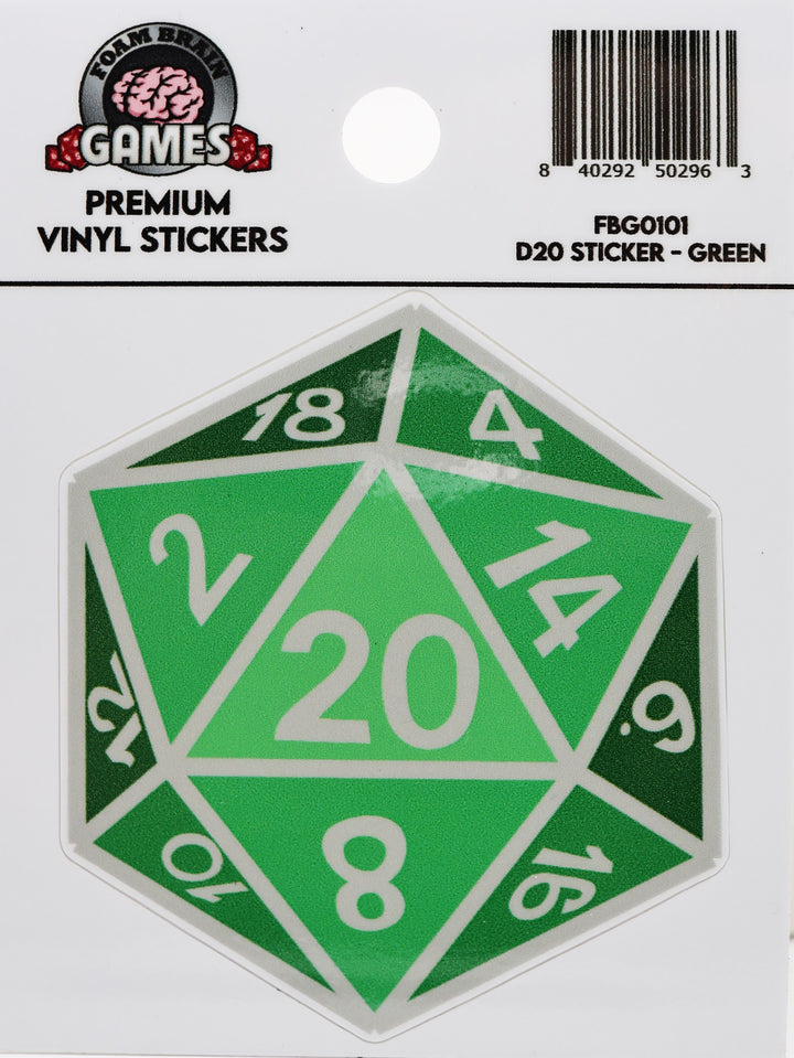 D20 Sticker Green