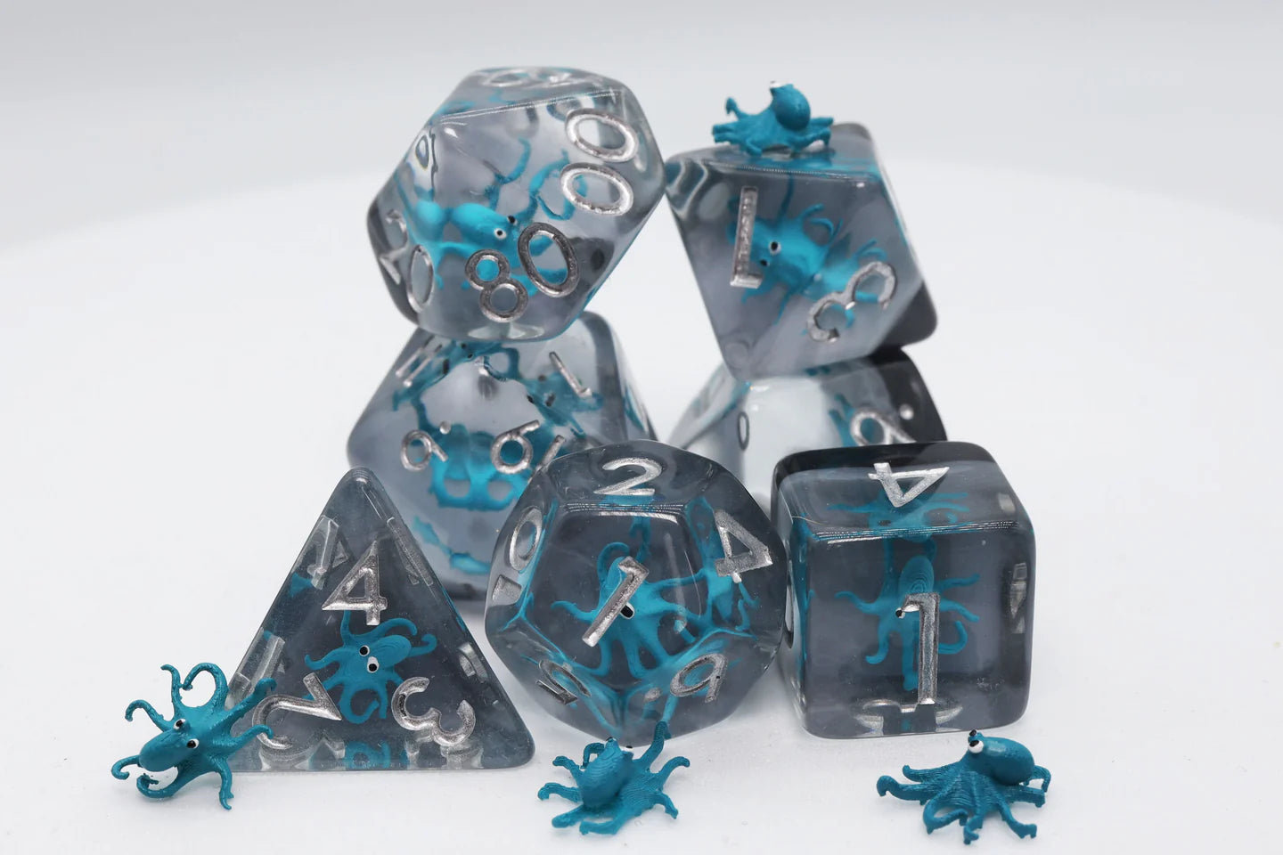 Teal Octopus RPG Dice Set