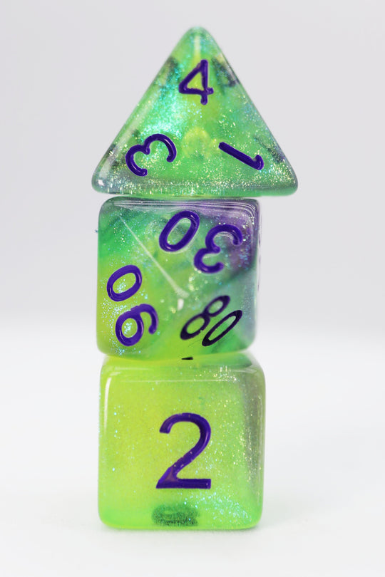 Luminescent Jellyfish RPG Dice Set