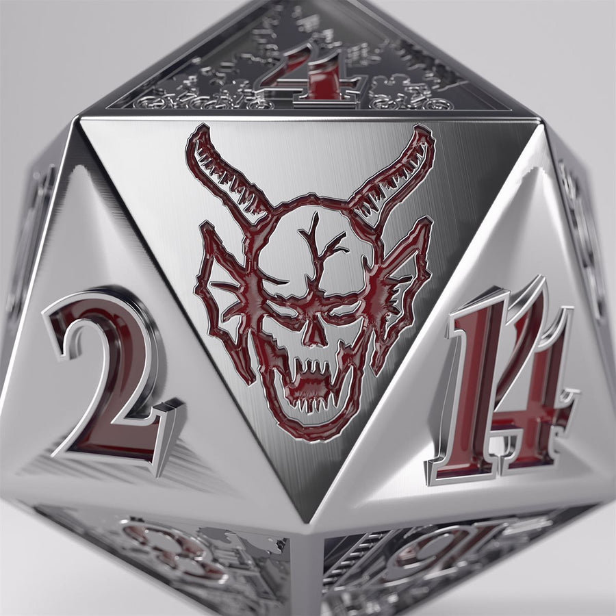 Dice: 1x D20: Stranger Things: Hellfire Club: Premium Metal D20