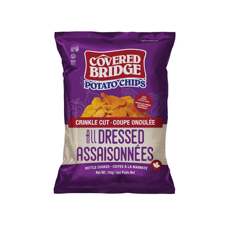 Covered Bridge Potato Chips All Dressed Crinkle Cut