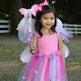 Butterfly Dress with Wings and Wand - Pink