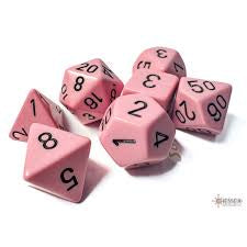Opaque Pastel: 7pc Pink/Black