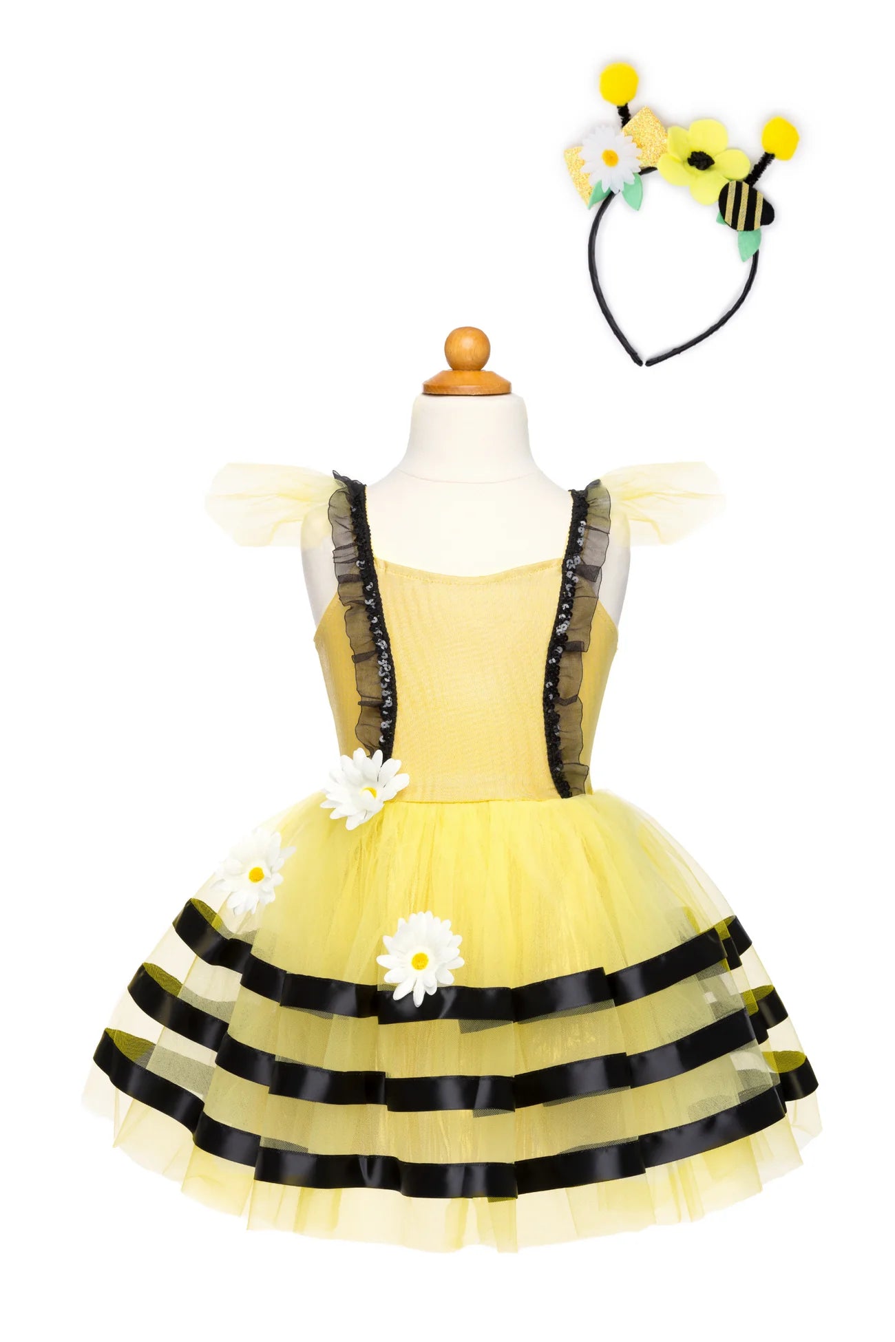 Bumble Bee Dress with Headband (5-6)