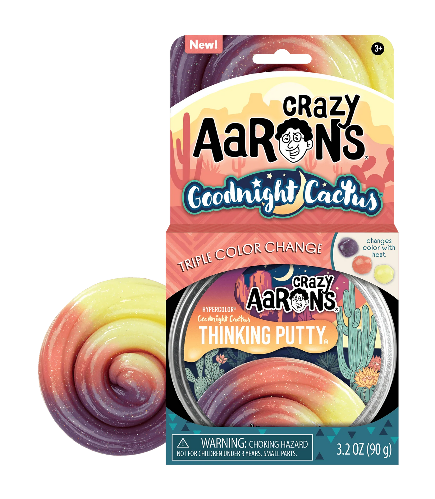 Crazy Aarons Hypercolour Goodnight Cactus Putty