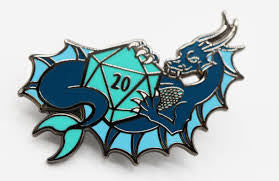 Dice Dragons: Water Enamel Pin
