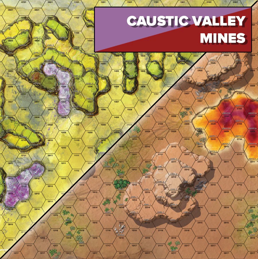 BattleTech: Battlemat - Caustic Valley/ Mines