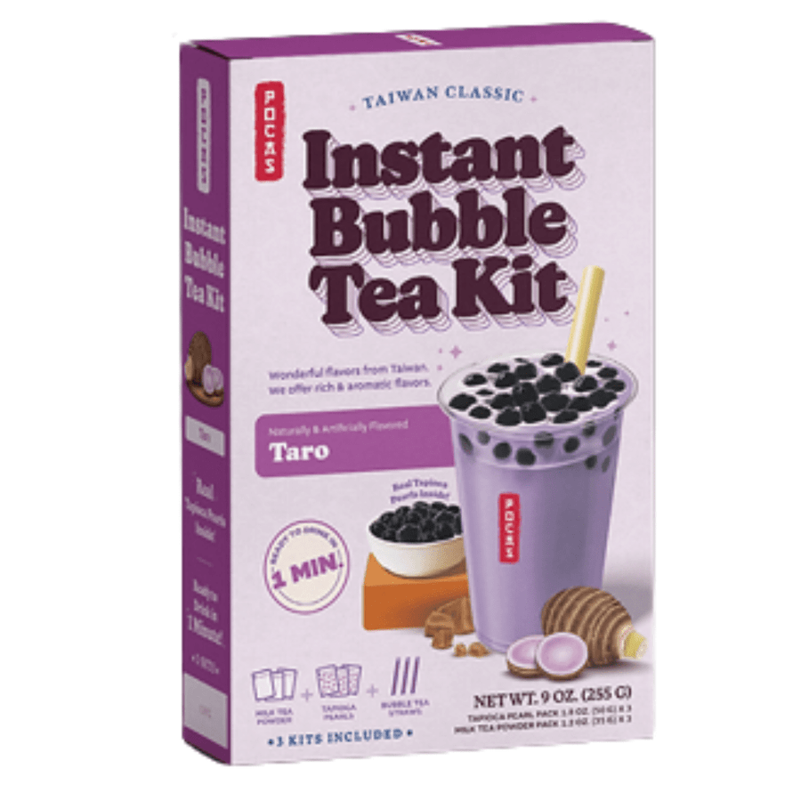 Pocas Instant Bubble Tea Kit Taro Three Pack