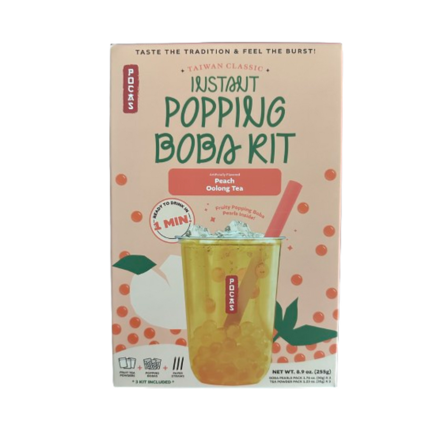 Pocas Instant Bubble Tea Kit Peach Oolong Three Pack