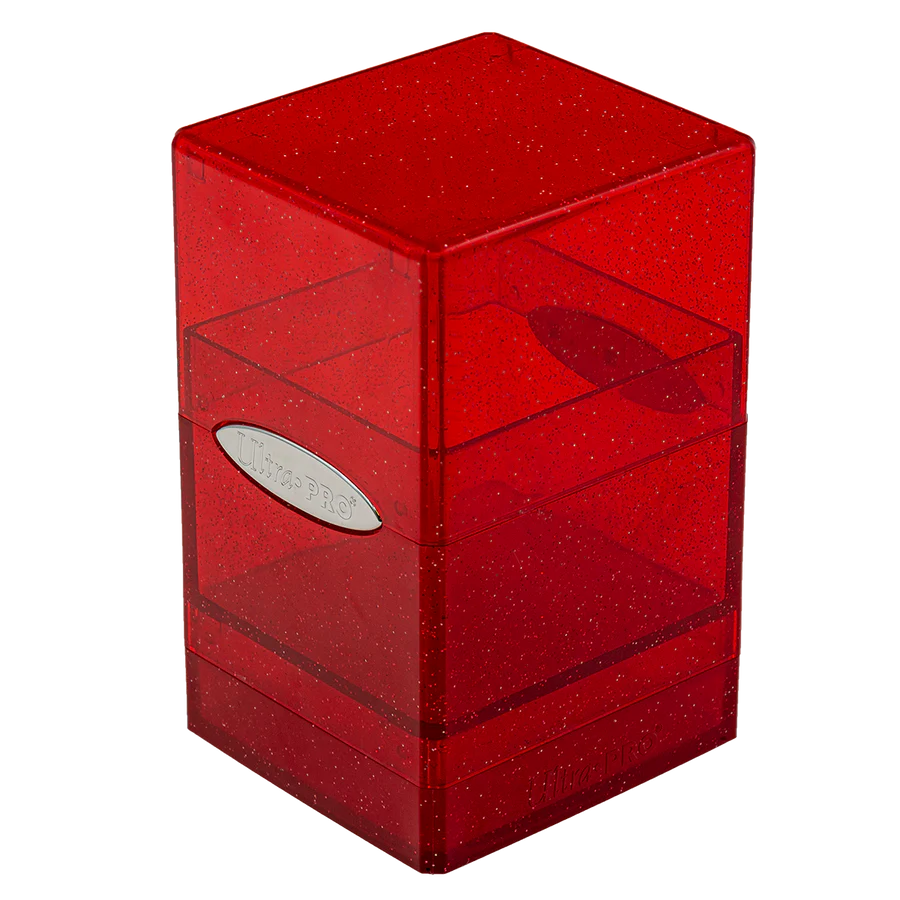 Deck Box Satin Cube - Glitter Red