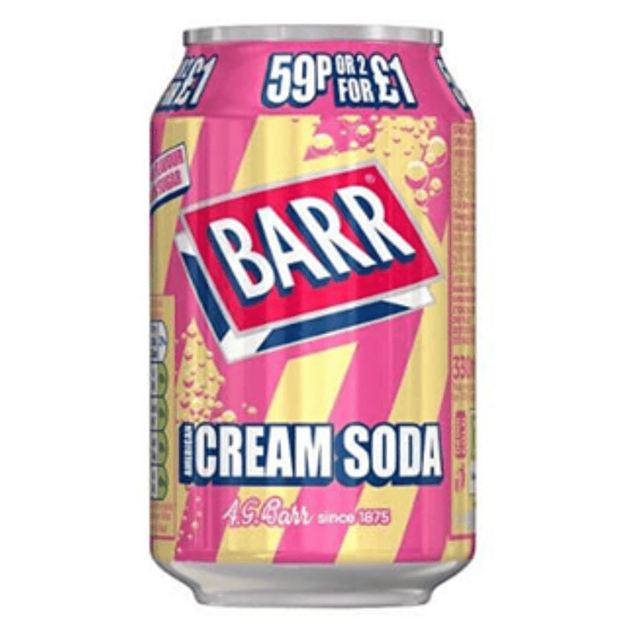 Barr Cream Soda Price Marked British 330mL