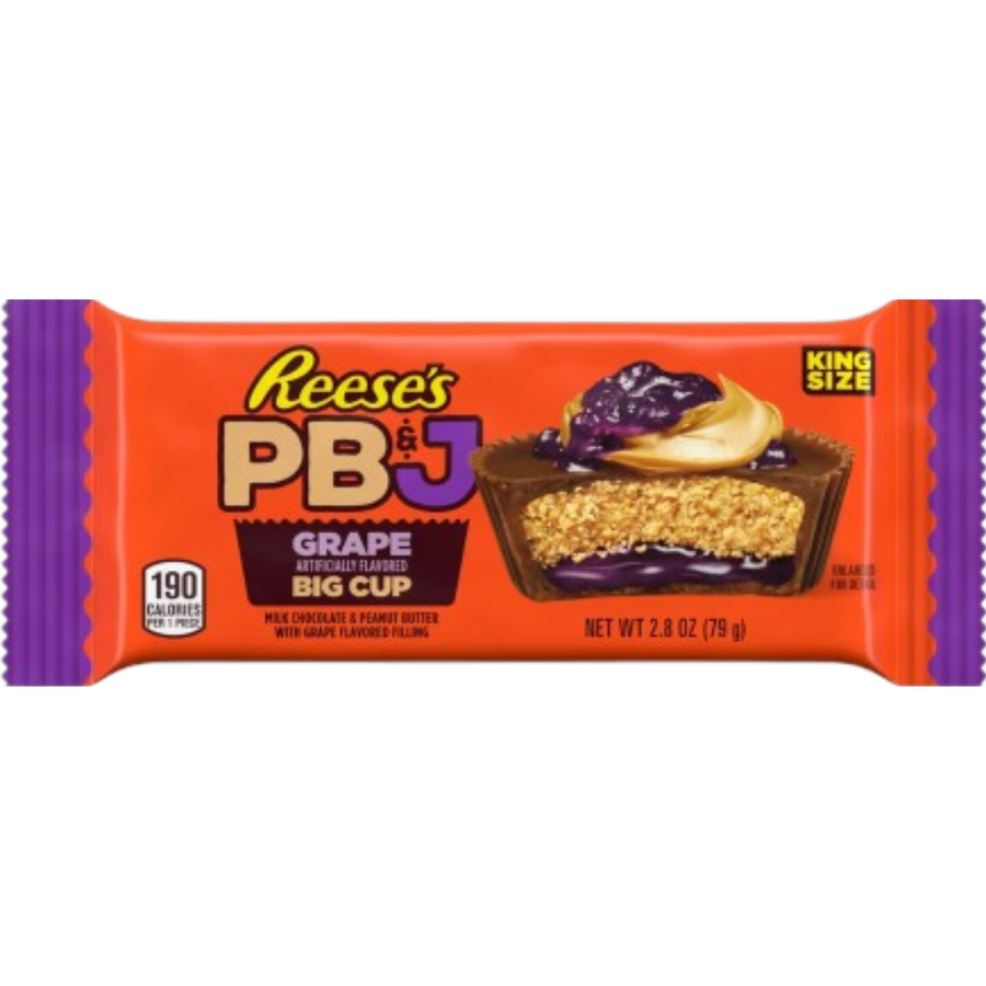 Hershey Reese’s Limited Edition Peanut Butter & Jelly Grape Big Cup King Size 2.8oz