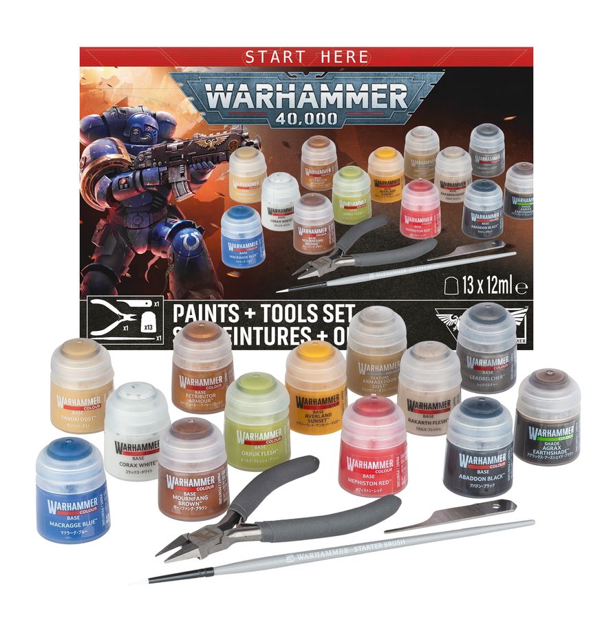 Warhammer 40K Paints + Tools Set (2026)