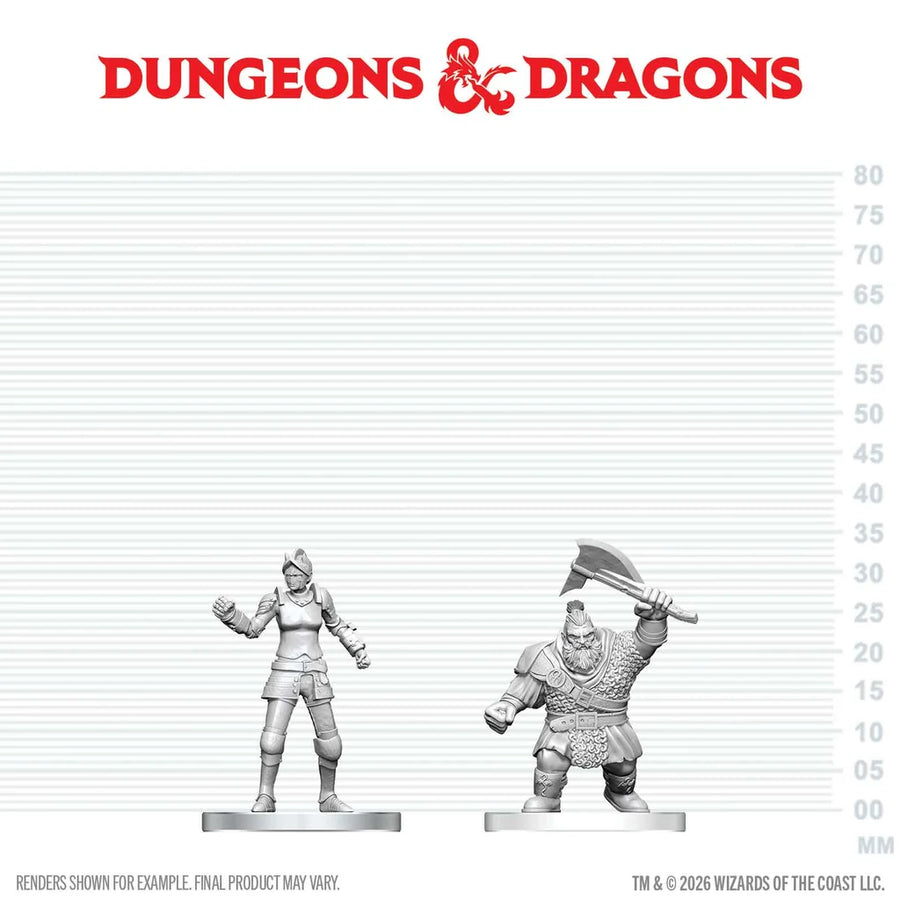 D&D NOLZUR'S MARVELOUS MINIATURES: CULTIST OF BANE & DWARF ZHENTILAR SOLDIER