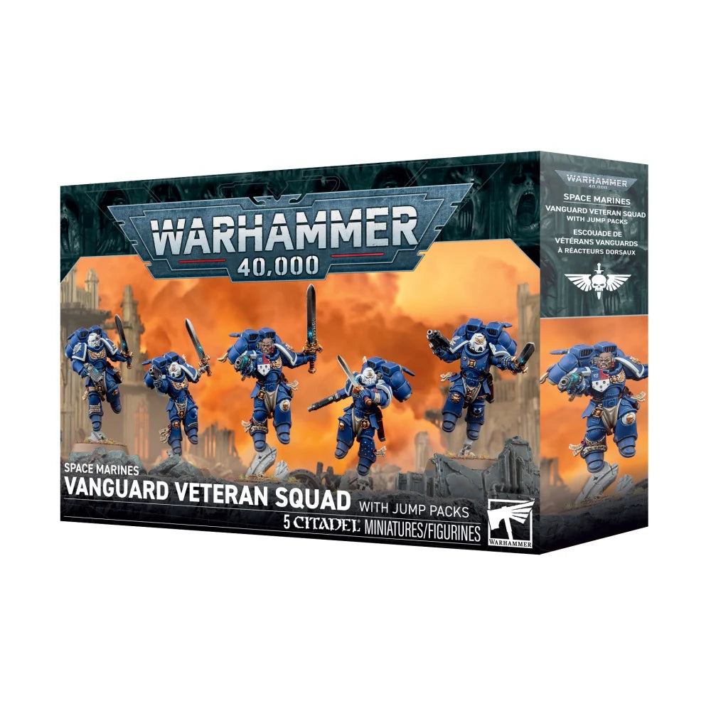 Space Marines: Vanguard Veteran Squad with jump packs