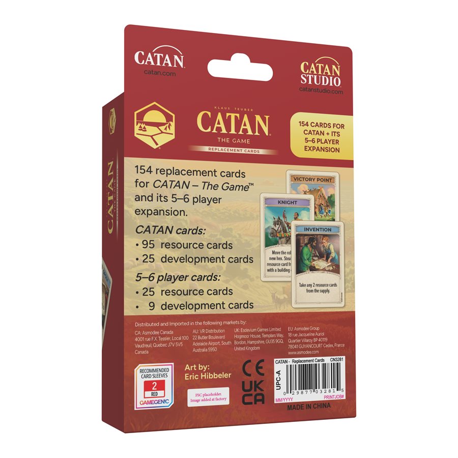 CATAN Accessory: Base Game Cards - 6th Edition (EN)
