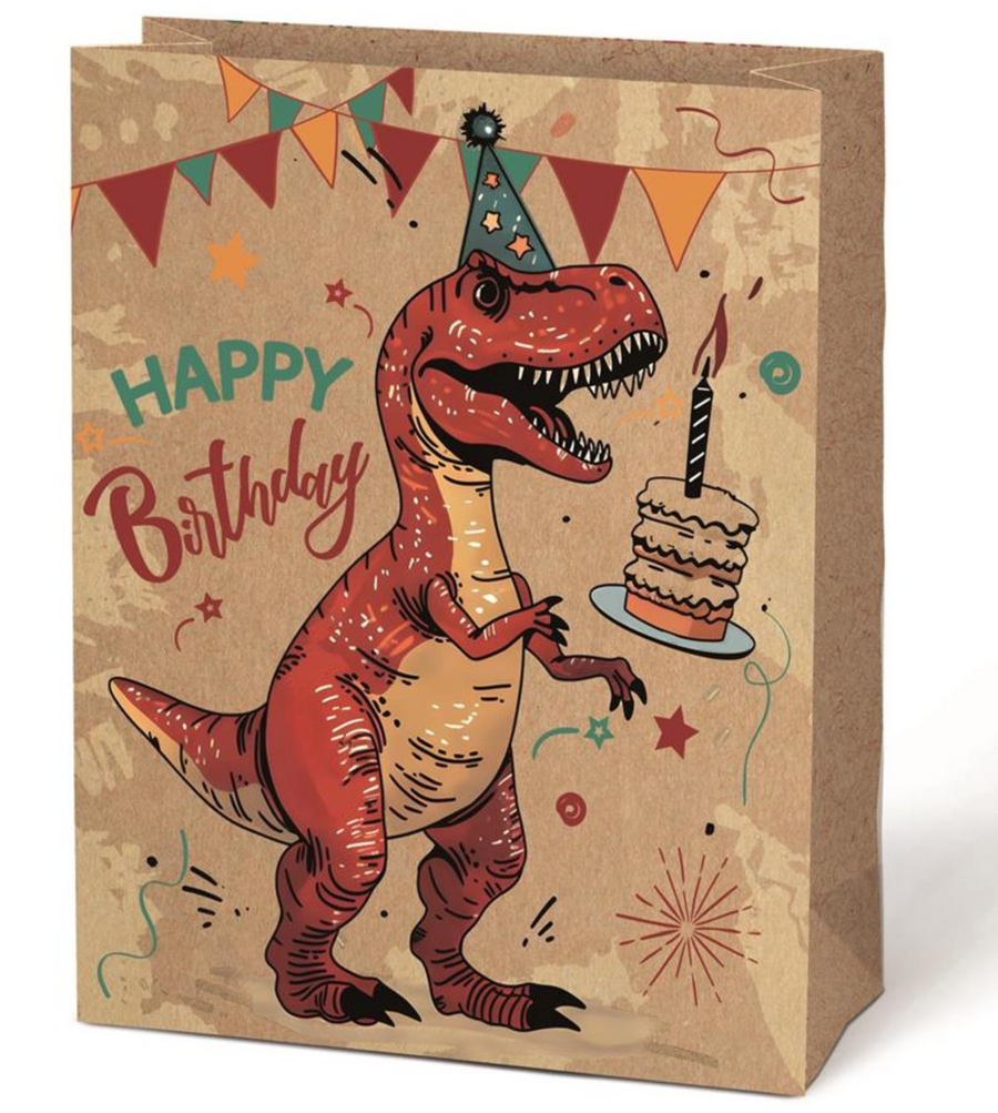 Gift Bag - Birthday Dino - Large