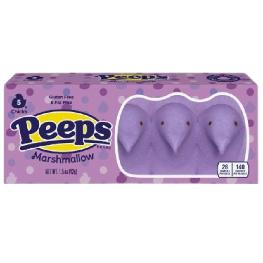 Just Born Peeps Marshmallow Chicks Lavender Five Pack Easter