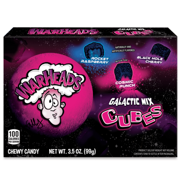 Warheads Galactic Mix Cubes (theatre box)