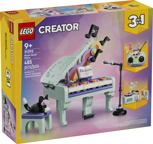 Music Decor Piano with Cat