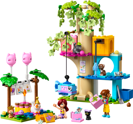 Cat Birthday Party and Tree House