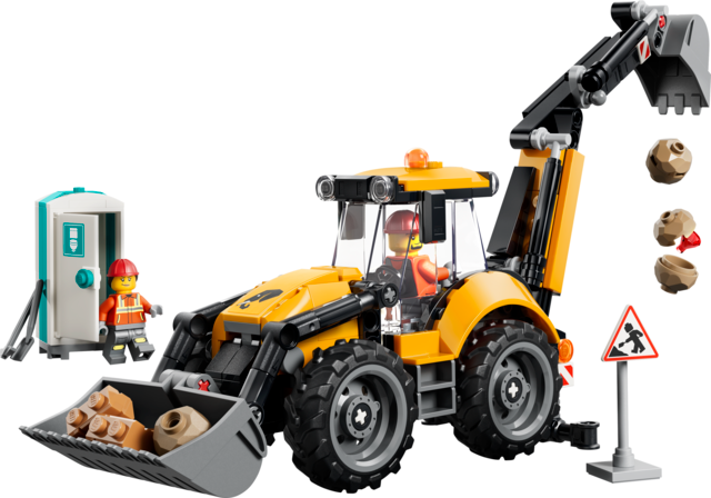 Lego Yellow Backhoe Loader