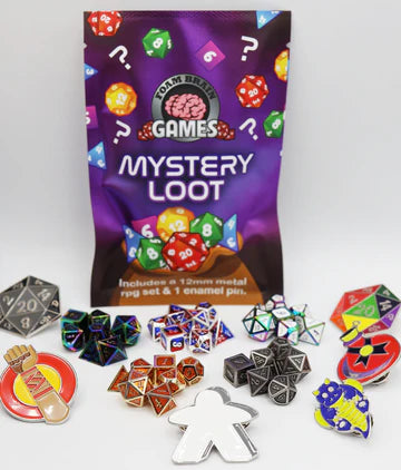 Epic Mystery Loot: Mini Metal RPG Set + Enamel Pin