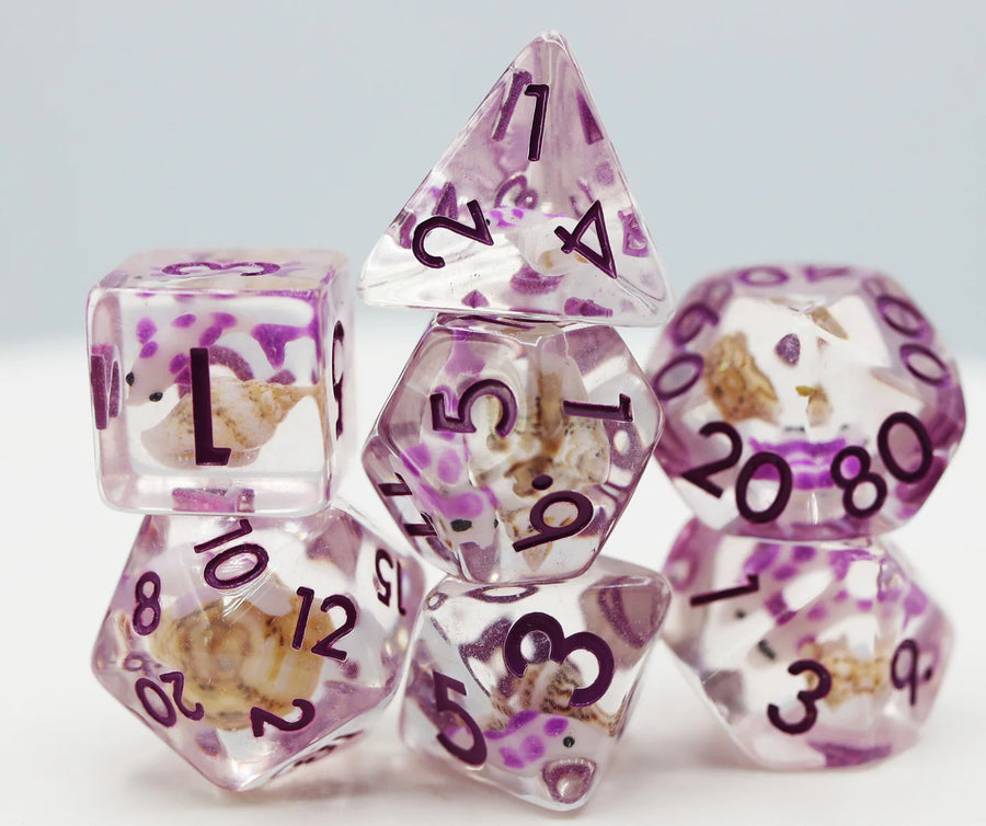 Purple Koi Fish RPG Dice Set