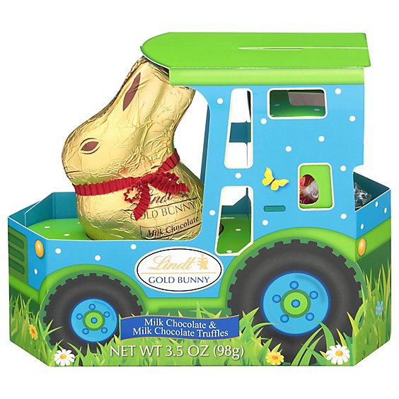 Lindt Gold Bunny Tractor Milk Chocolate and Chocolate Truffles