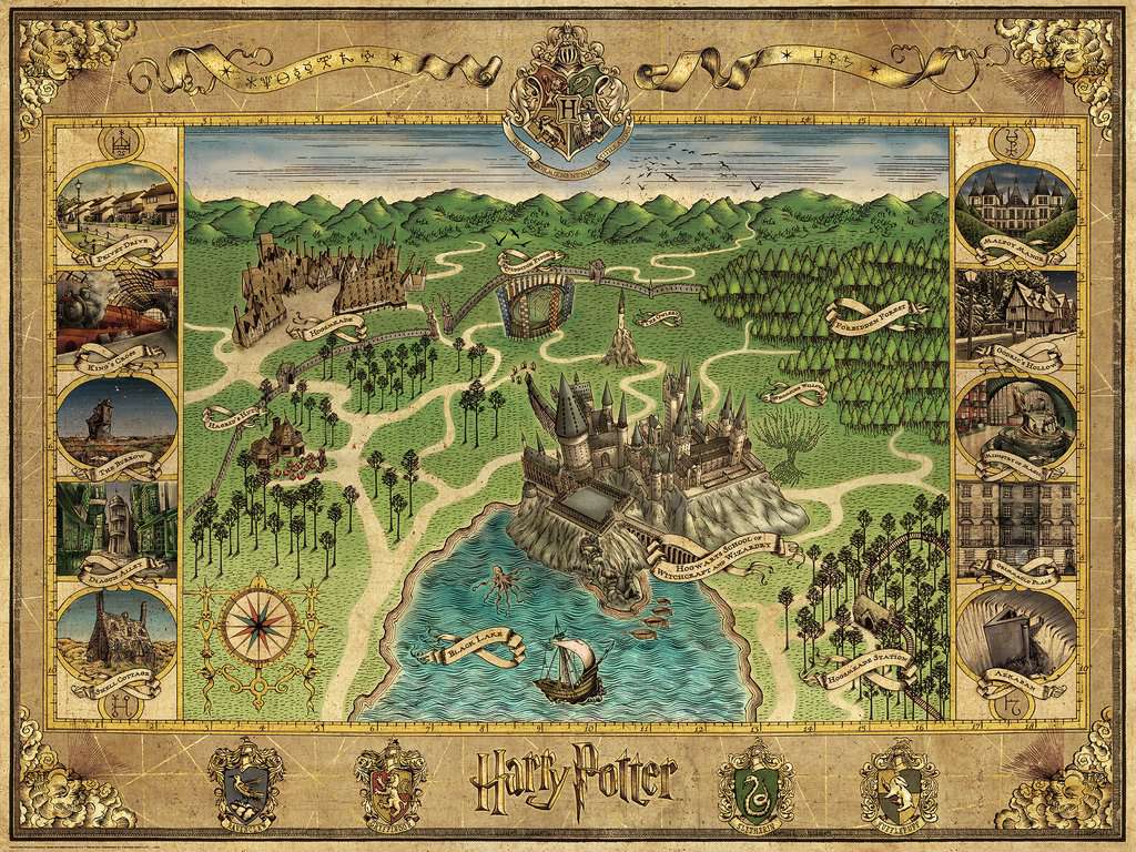 Hogwarts Map - 1500pc