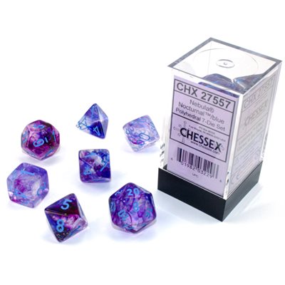 Nebula Nocturnal/Blue 7pc Dice Set