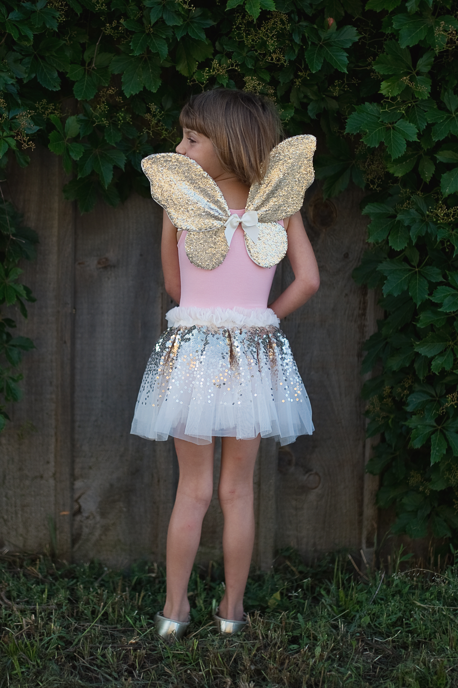 Gracious Gold Sequins Skirt, Wings and Wand