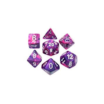 Festive Violet / White 7 Die Set