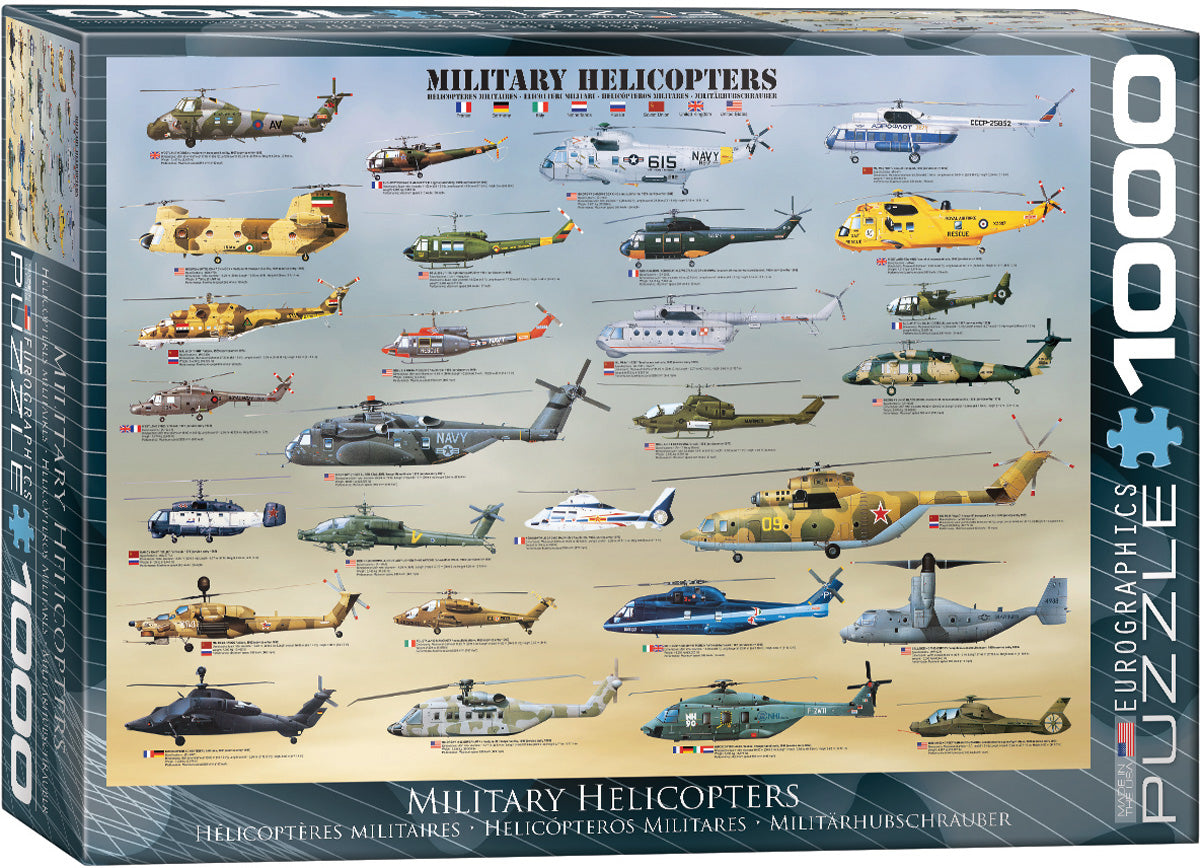 Military Helicopters - 1000pc