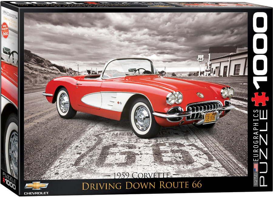 1959 Corvette Driving - 1000pc